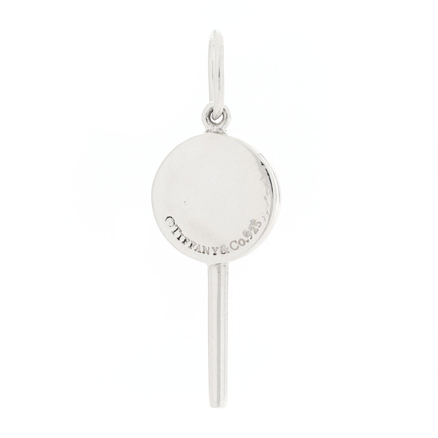 Sterling Silver Enamel Lollipop Charm Blue White