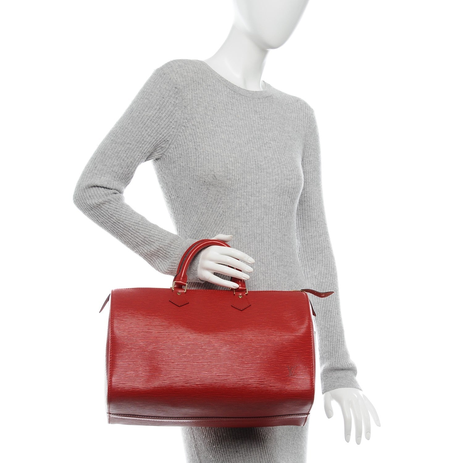 Louis Vuitton Epi Speedy 35 Rouge 2 of 7
