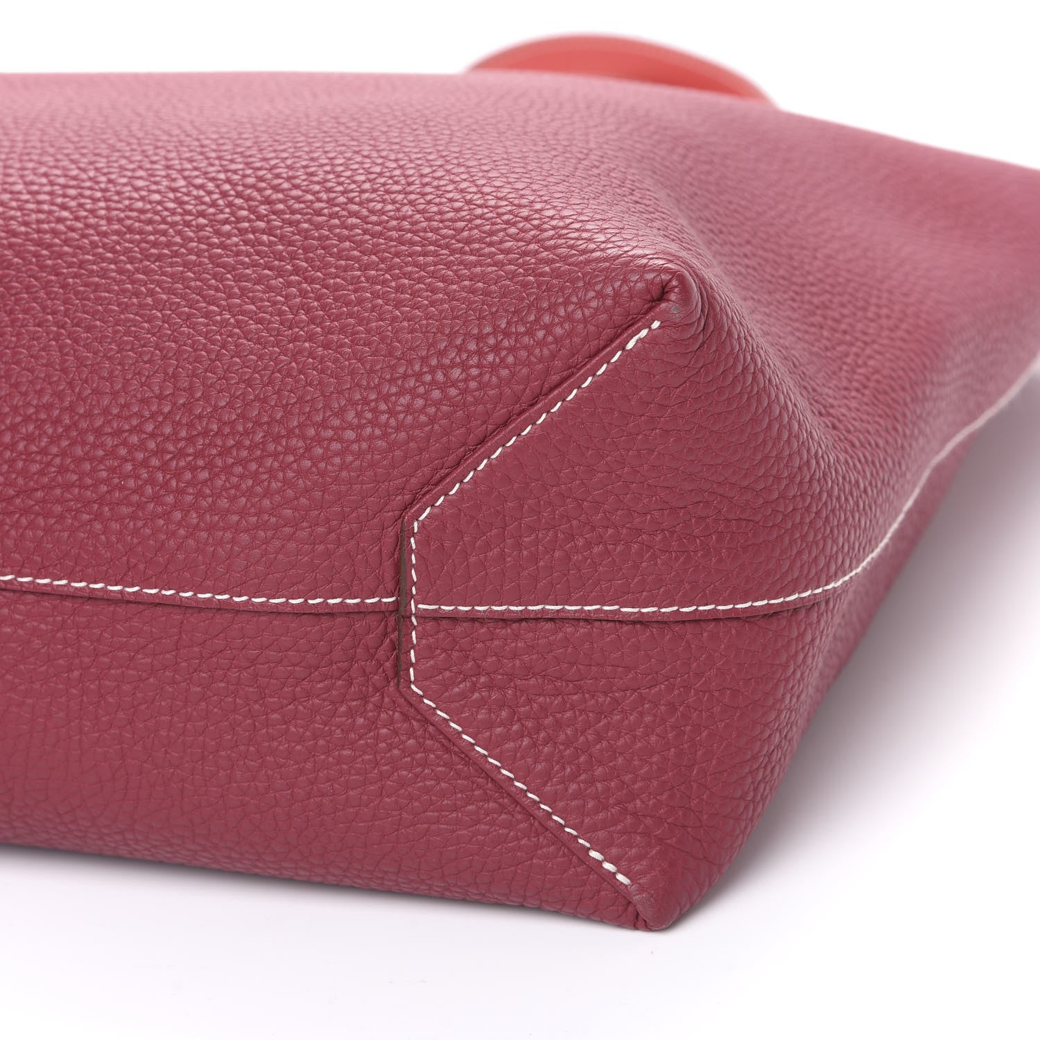 Hermes Taurillon Clemence Double Sens 36 Reversible Tote Rubis Bougainvillea 11 of 15