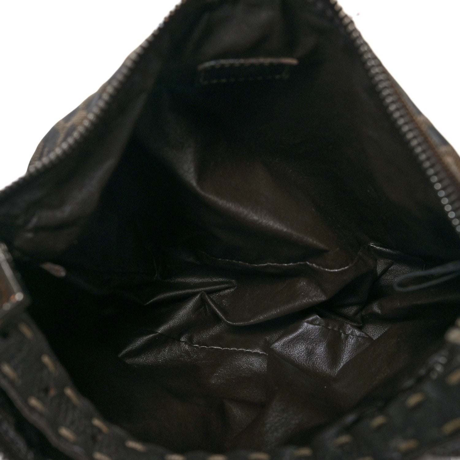 Fendi Zucca Cuoio Romano Selleria Mini Pochette Tobacco Moro 4 of 16