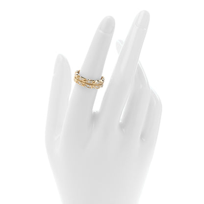 Tiffany 18K Yellow Gold Diamond Victoria Vine Band Ring 53 6.25 2 of 5