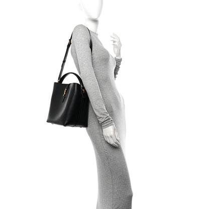 Saint Laurent Shiny Calfskin Le 37 Bucket Bag Black 2 of 12