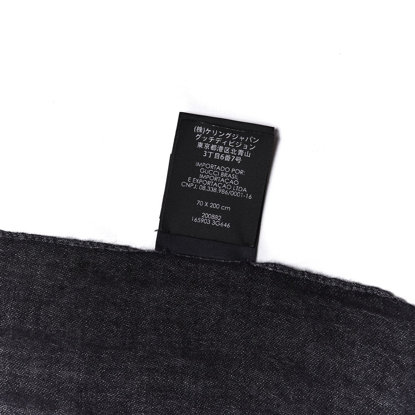 Wool Silk GG Monogram GGNat Plus Scarf Anthracite