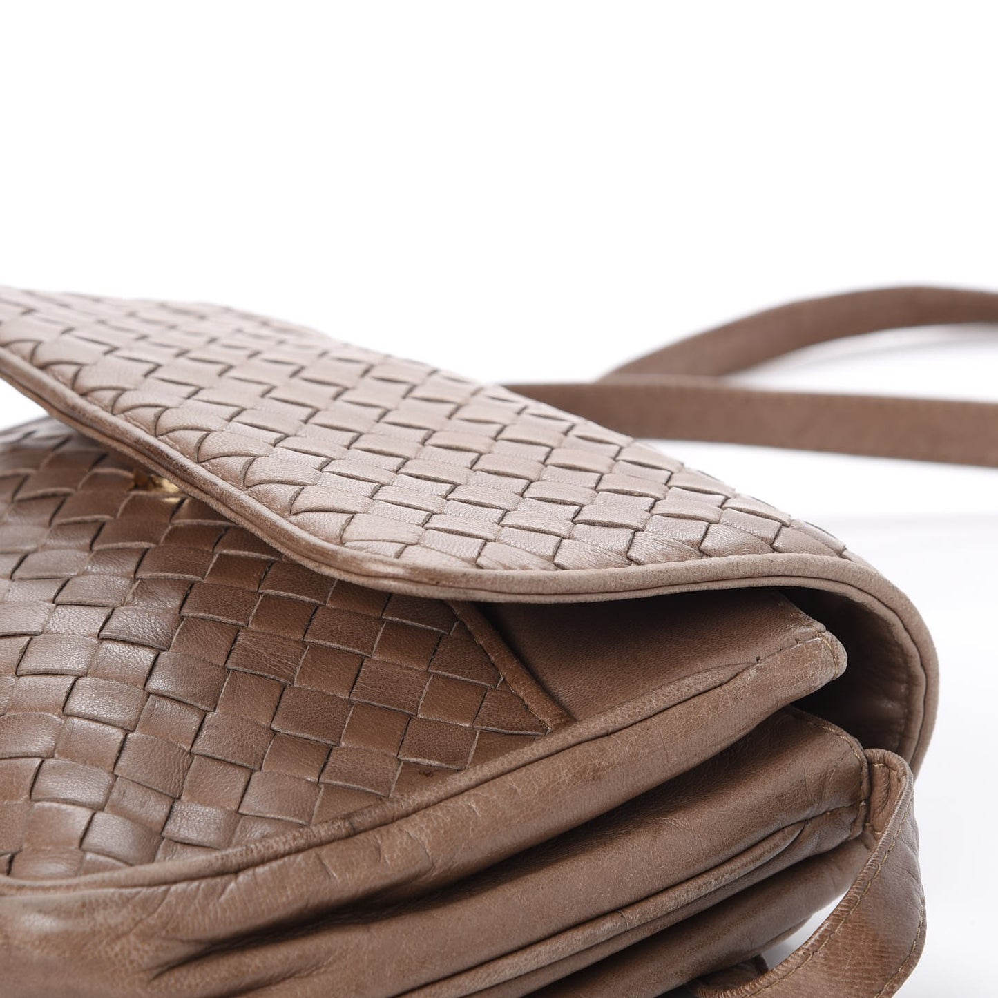 BOTTEGA VENETA Nappa Intrecciato Flap Shoulder Bag Bag Old Petra