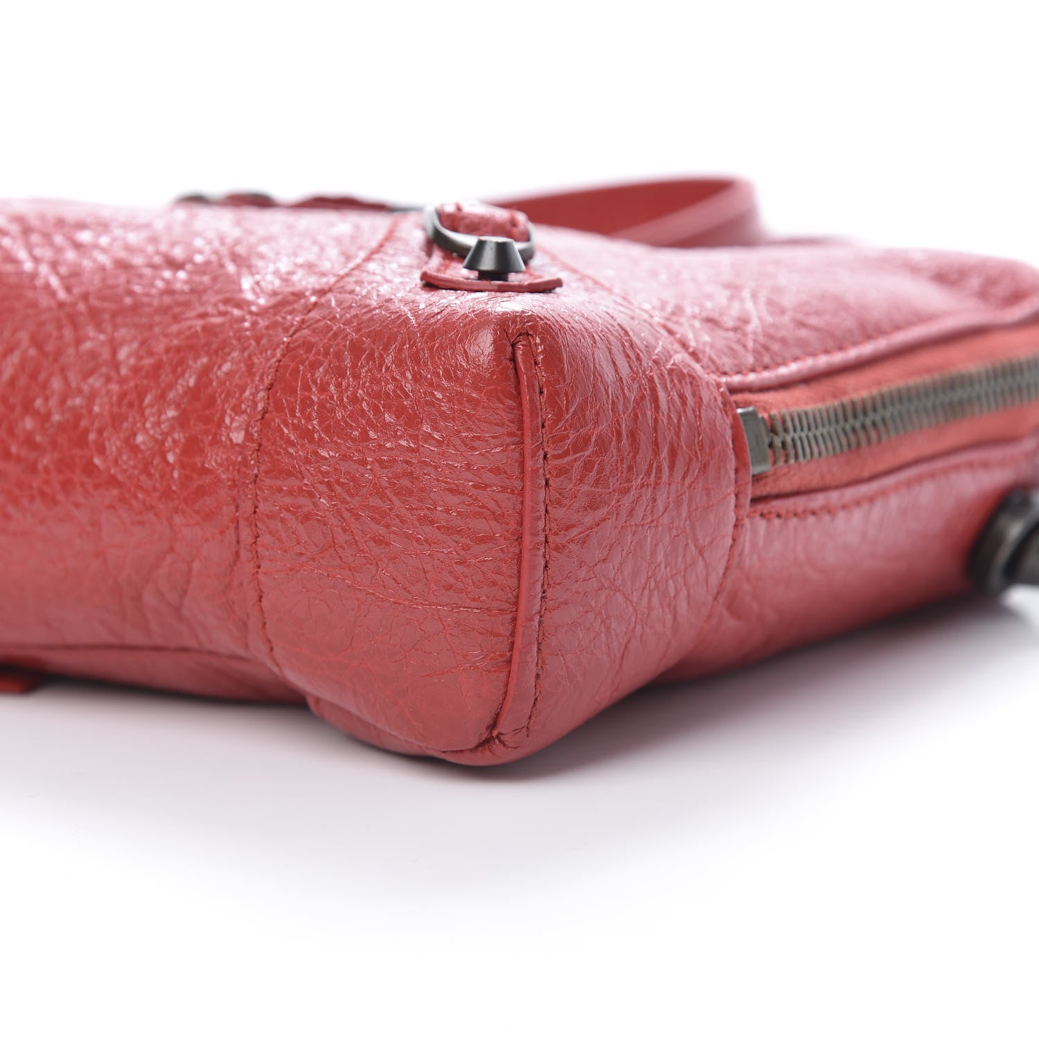 Balenciaga Agneau Classic Hardware XS Reporter Crossbody Rouge Tango 10 of 10