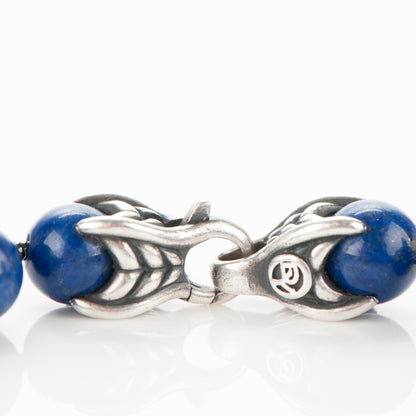 David Yurman Sterling Silver Lapix Lazuli Spiritual Beads 8mm Bracelet 4 of 5