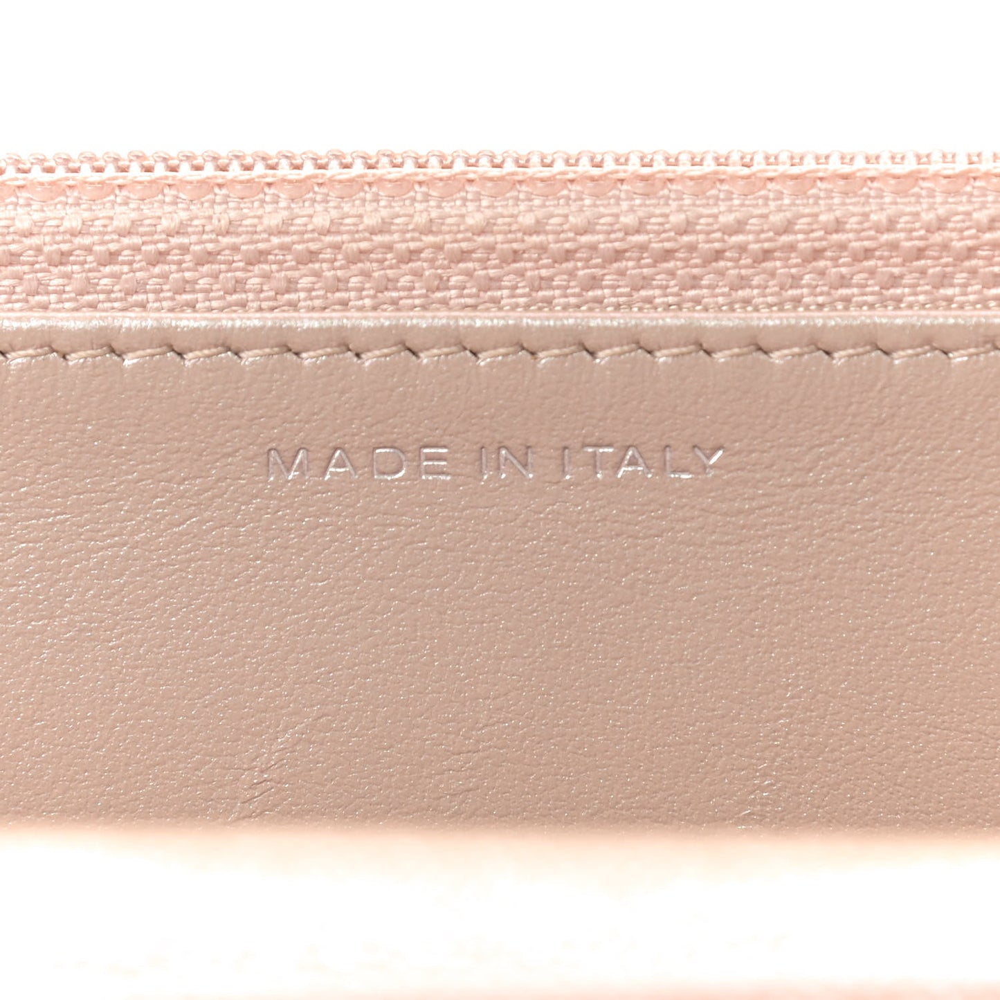 Metallic Caviar Chevron Quilted Wallet On Chain WOC Light Gold