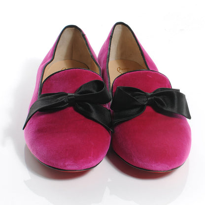 Christian Louboutin Velvet Gine Flats Grenadine 42 2 of 7