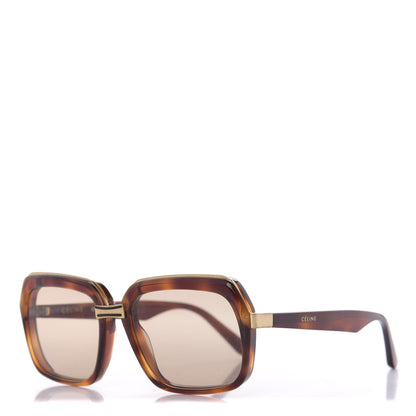 Celine Acetate Square Sunglasses CL40050U Havana 1 of 6