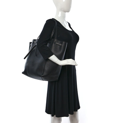 Celine Soft Grained Calfskin Medium Belt Cabas Phantom Black 2 of 9
