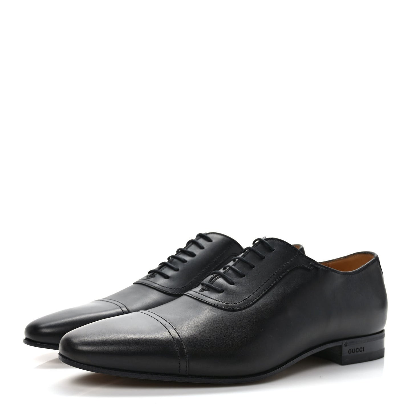 Calfskin Mens Lace Up Captoe Loafers 9.5 Black