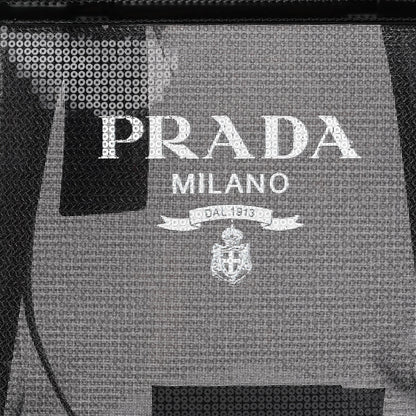 Prada Sequin Mesh Small Tote Bag Black 9 of 12