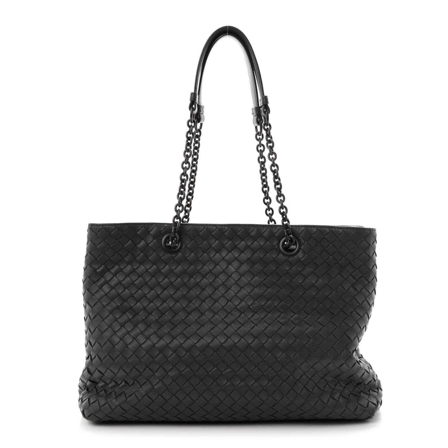 Bottega Veneta Nappa Intrecciato Medium Classic Chain Strap Tote Dark Grey 1 of 11