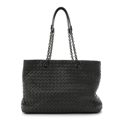 Bottega Veneta Nappa Intrecciato Medium Classic Chain Strap Tote Dark Grey 1 of 11