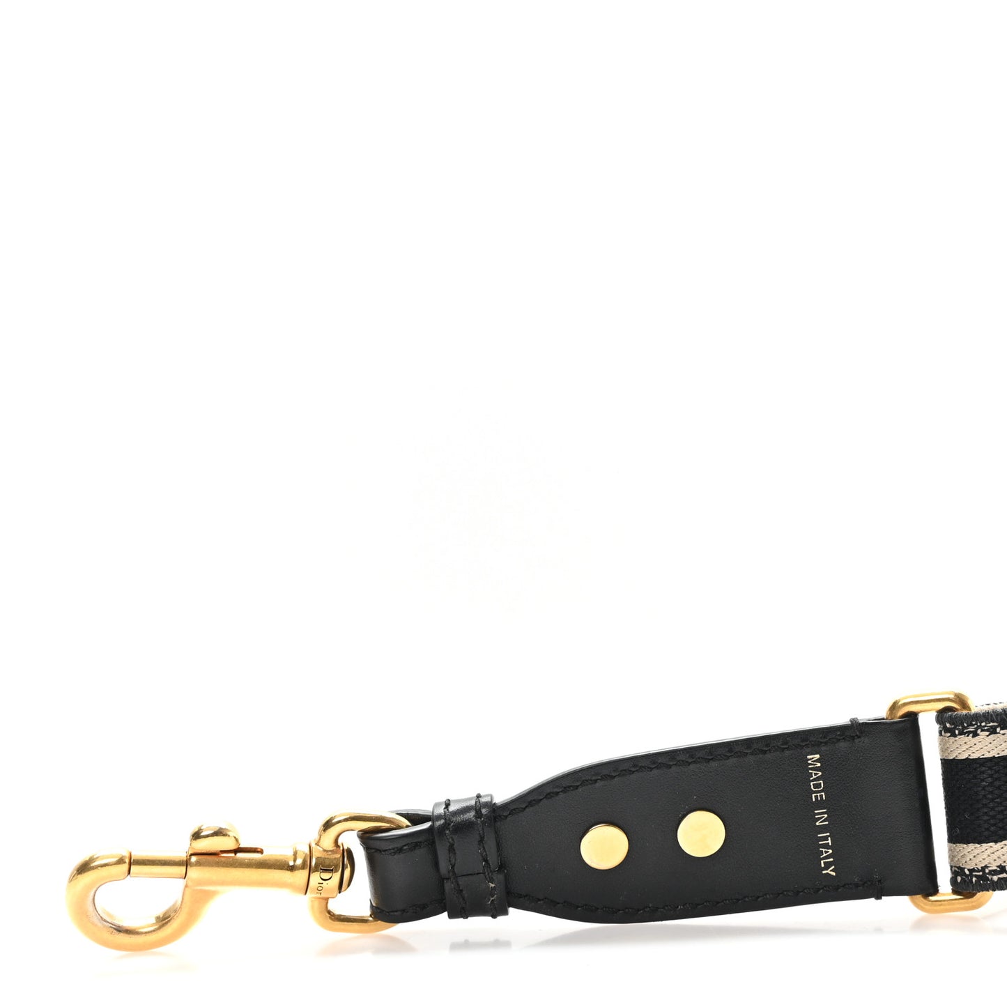 Canvas Embroidered Adjustable Shoulder Strap Black