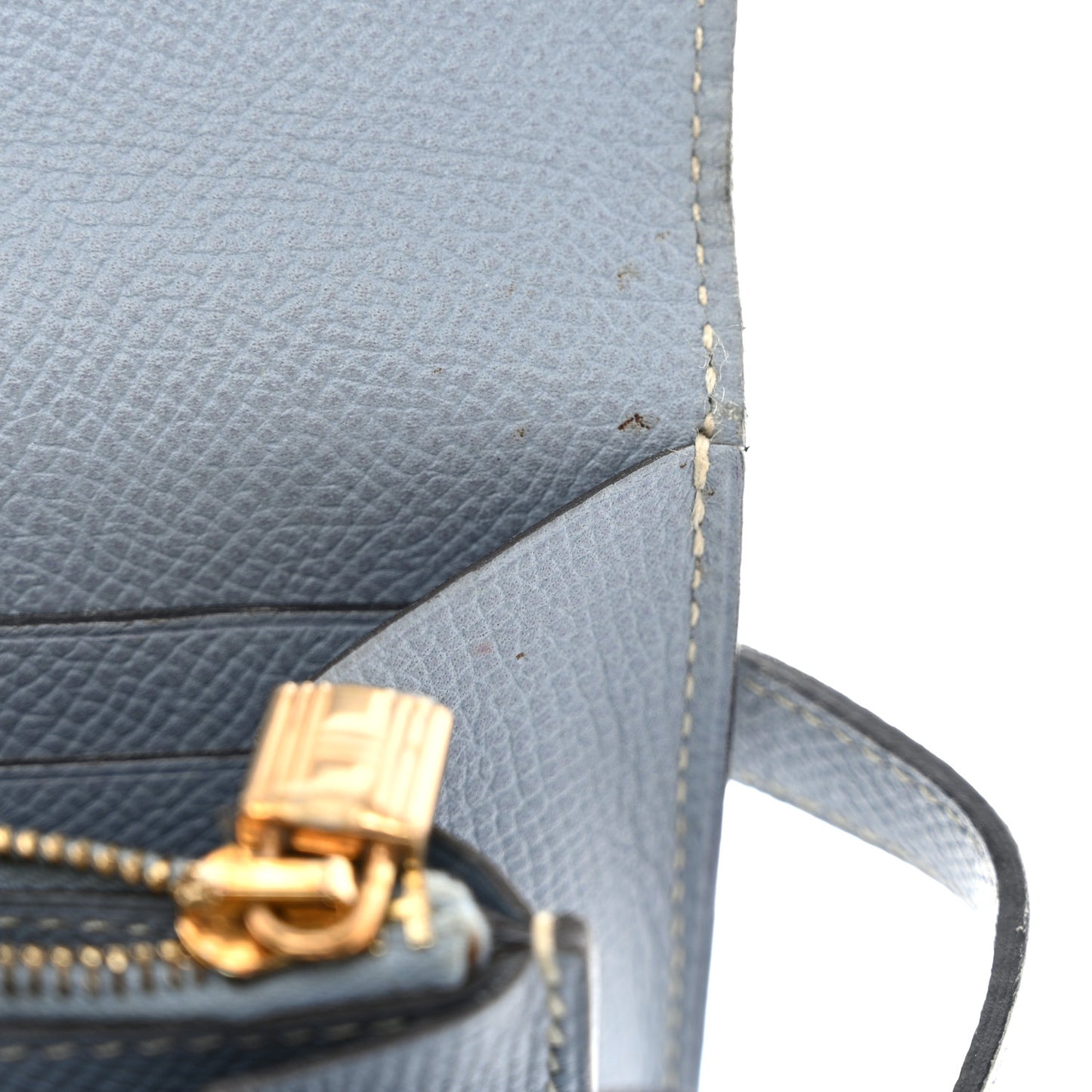 Epsom Kelly Longue Wallet Bleu Lin