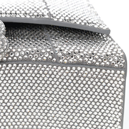 Balenciaga Strass Suede Hourglass Top Handle Bag XS Smoke Grey Crystal 13 of 14