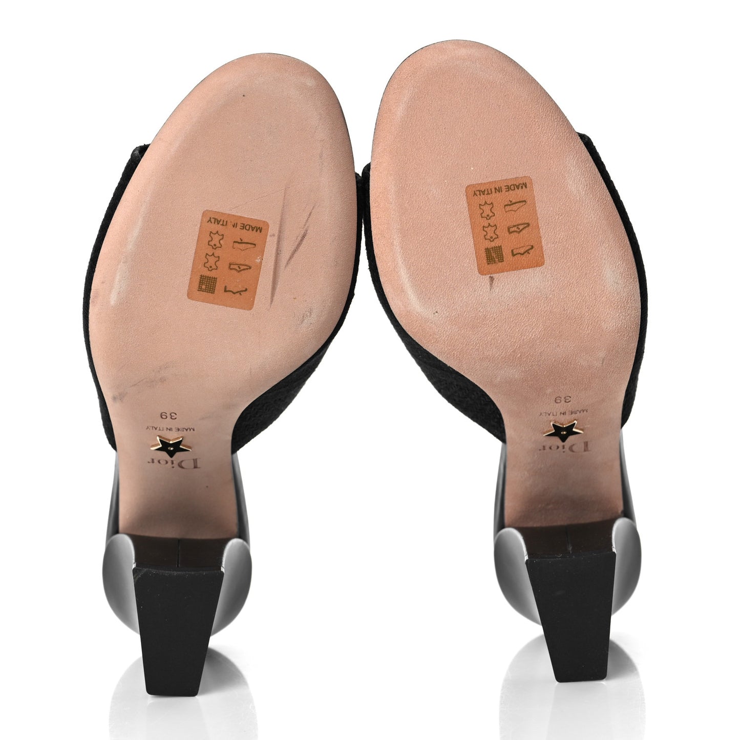 Cotton Embroidered Dway 85mm Slide Sandals 39 Black