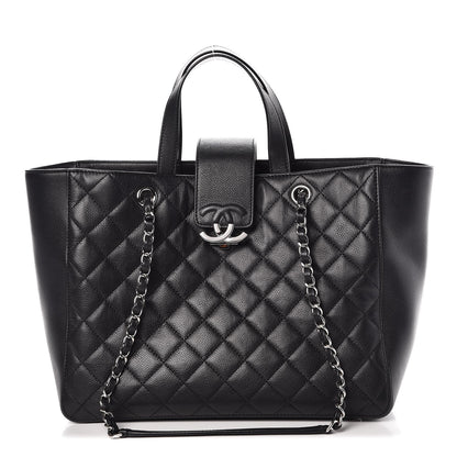 Chanel Caviar Quilted Large CC Box Shopping Tote Black 1 of 13