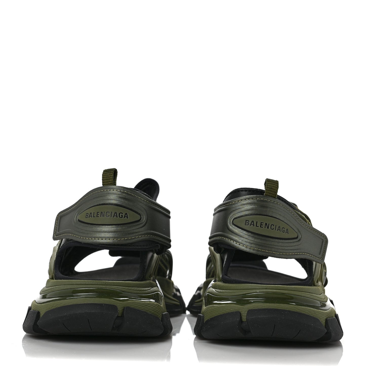 Neoprene Rubber Mens Track Sandals 44 Dark Kaki