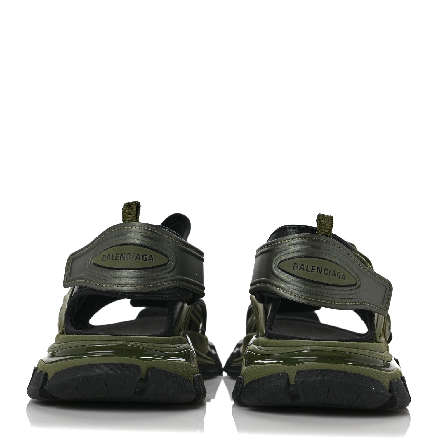 Balenciaga Neoprene Rubber Mens Track Sandals 44 Dark Kaki 5 of 8