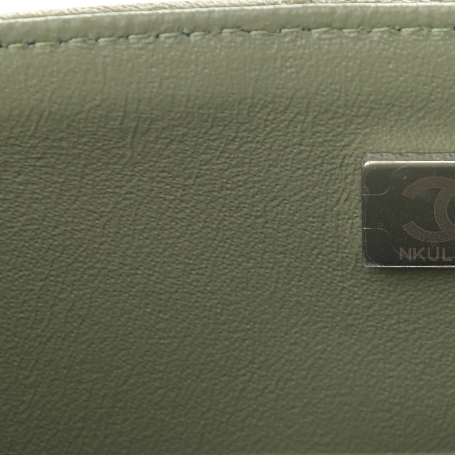 Lambskin Quilted Mini Rectangular Flap Green