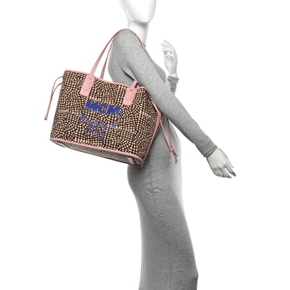 MCM Visetos Medium Liz Reversible Shopper Tote Soft Pink 2 of 21