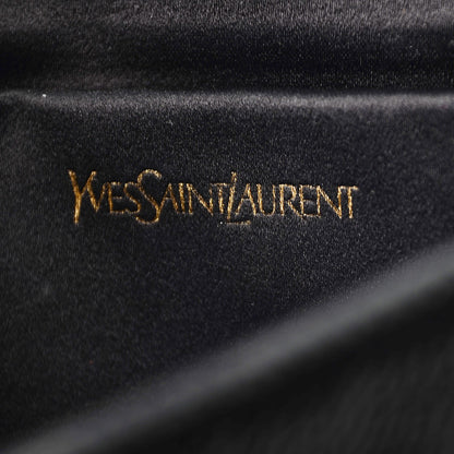 Saint Laurent Textured Patent Monogram Large Belle De Jour Clutch Black 6 of 8