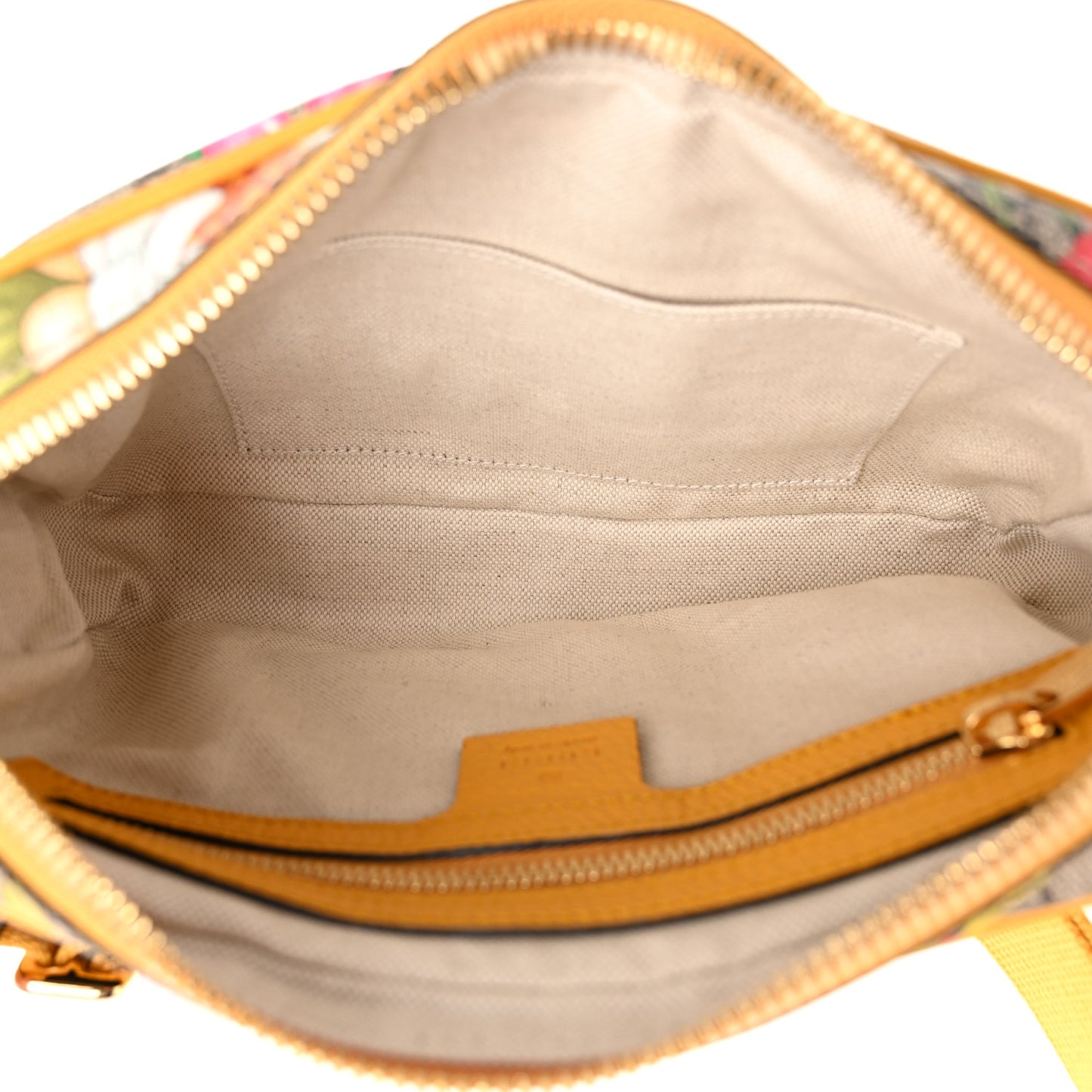 GG Supreme Monogram Flora Medium Ophidia Belt Bag Beige Multicolor Crop