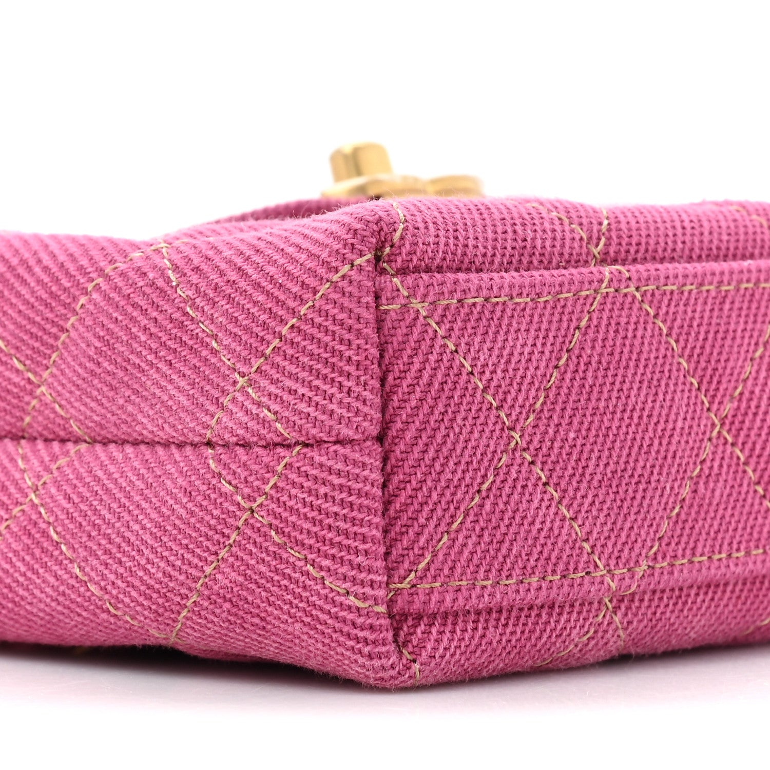 Chanel Denim Quilted Mini Nano Kelly Shopper Fuchsia 9 of 10