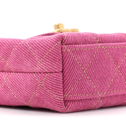 Chanel Denim Quilted Mini Nano Kelly Shopper Fuchsia 9 of 10