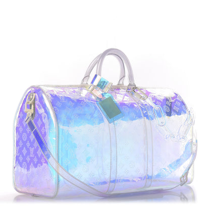 Louis Vuitton PVC Monogram Keepall Bandouliere 50 Iridescent Prism 2 of 9