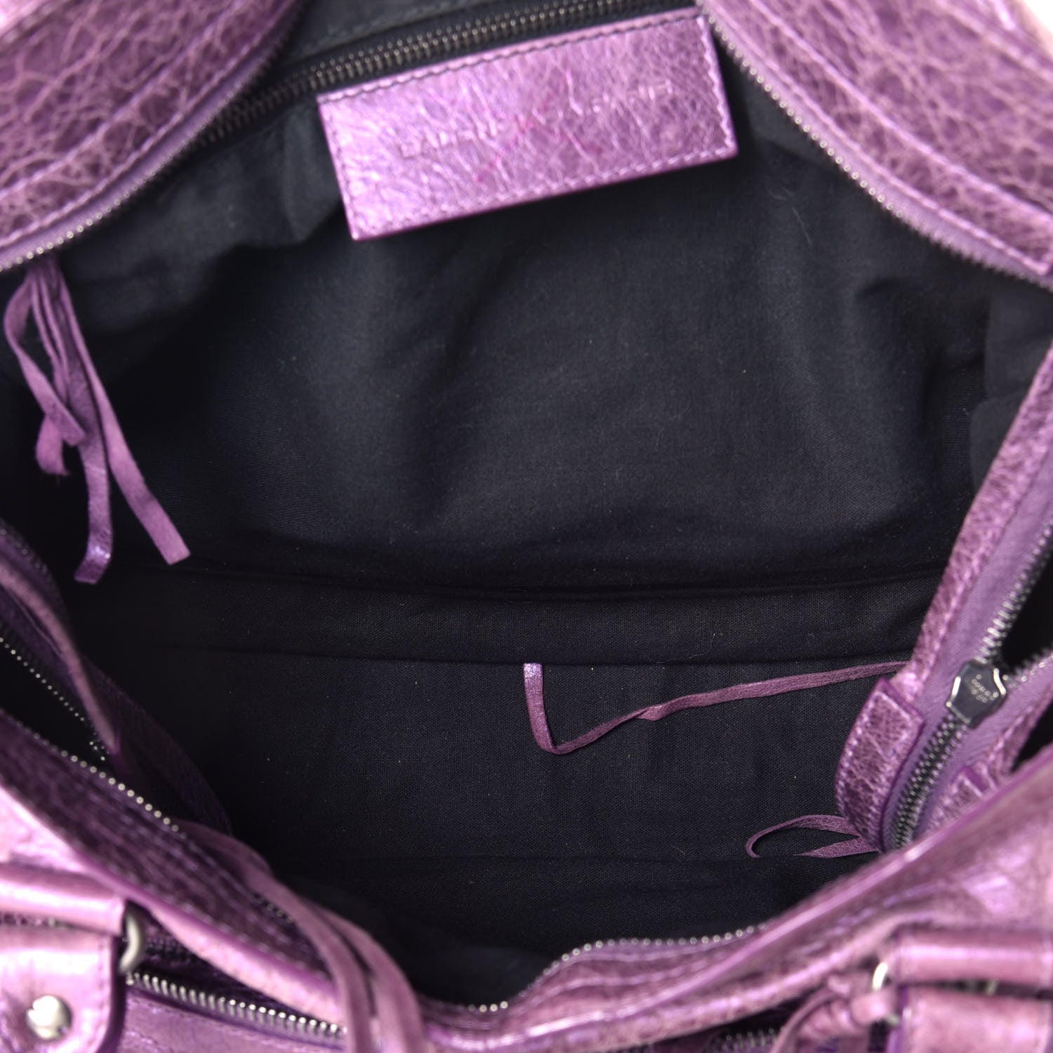 Balenciaga Agneau Classic Hardware City Metallic Purple 6 of 10