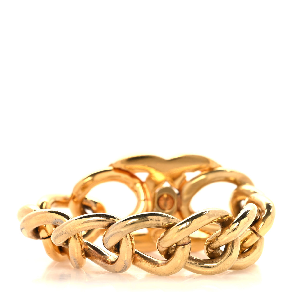 Metal CC Turnlock Bracelet Gold