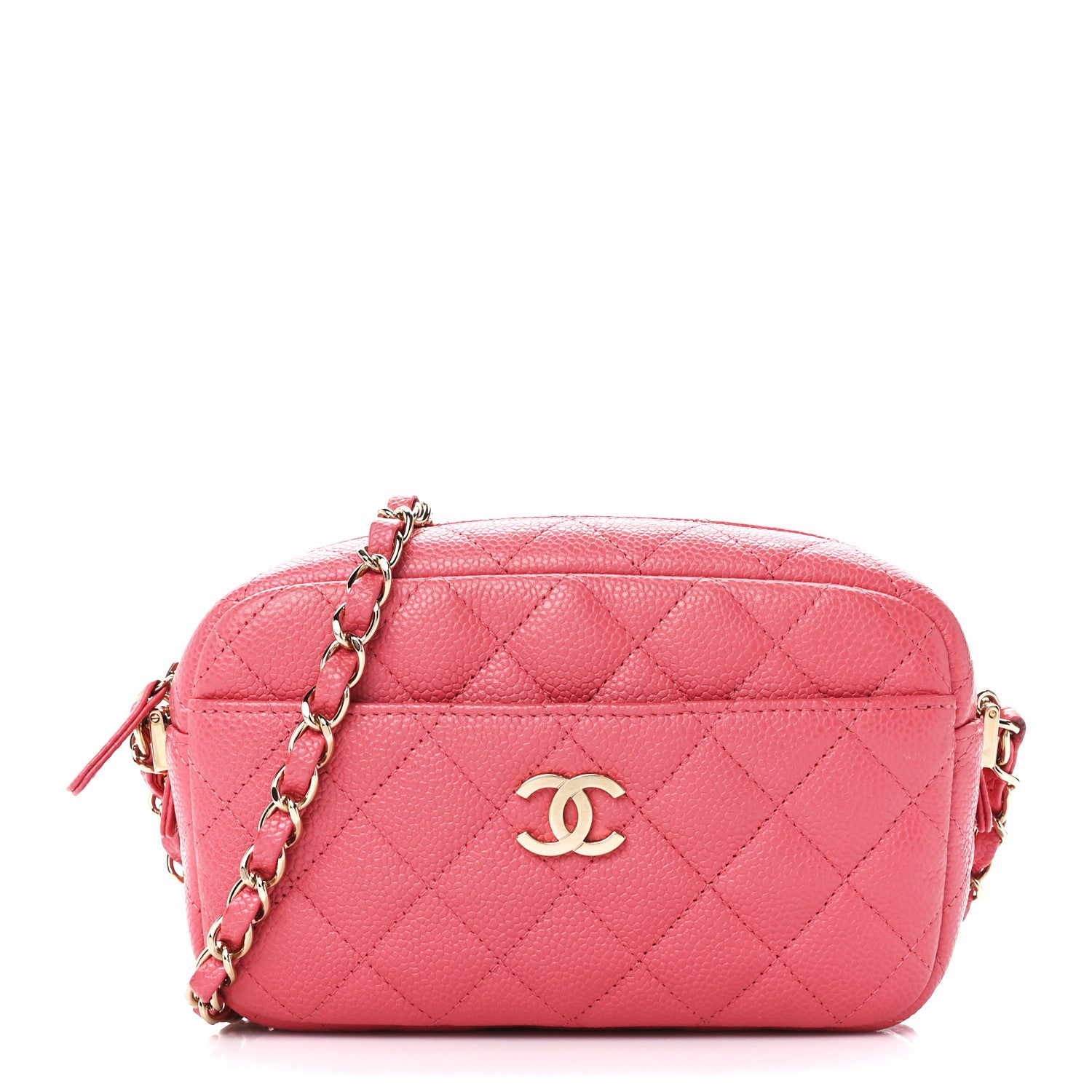 Chanel Iridescent Caviar Small Timeless Camera Case Coral 1 of 10