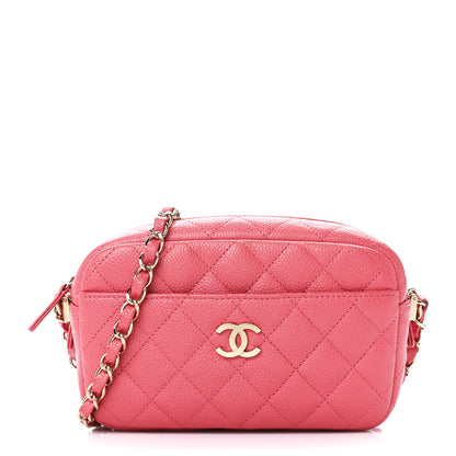 Chanel Iridescent Caviar Small Timeless Camera Case Coral 1 of 10