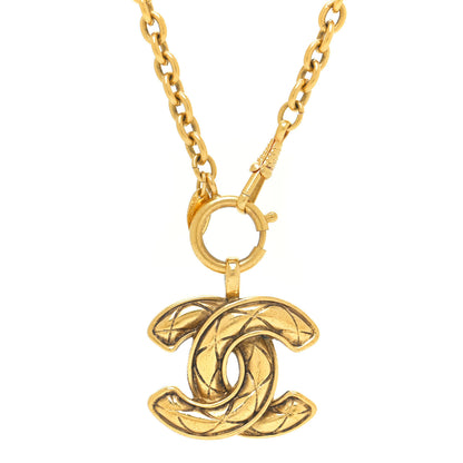 Chanel Quilted Large CC Long Chain Necklace Gold 4 of 5