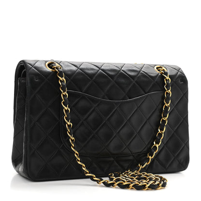 Chanel Lambskin Quilted Medium Double Flap Black 2 of 11