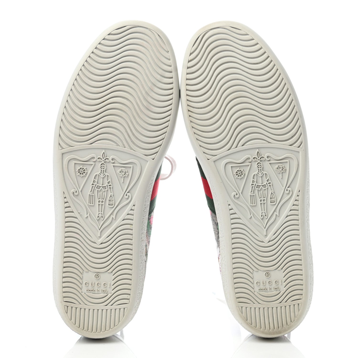 Gucci GG Supreme Monogram Flora Web Womens Ace Sneakers 36 Beige Multicolor Rosso 5 of 8