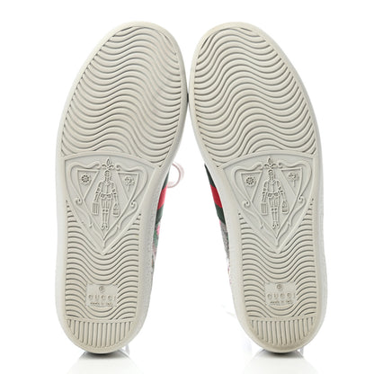 Gucci GG Supreme Monogram Flora Web Womens Ace Sneakers 36 Beige Multicolor Rosso 5 of 8