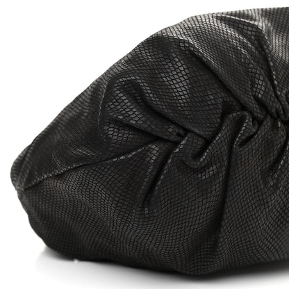 Jimmy Choo Calfskin Snakeskin Embossed Elaphe Snakeskin Robin Bag Black 8 of 9