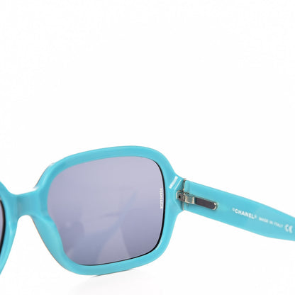 Chanel Quilted CC Sunglasses 5124 Black Turquoise 7 of 8