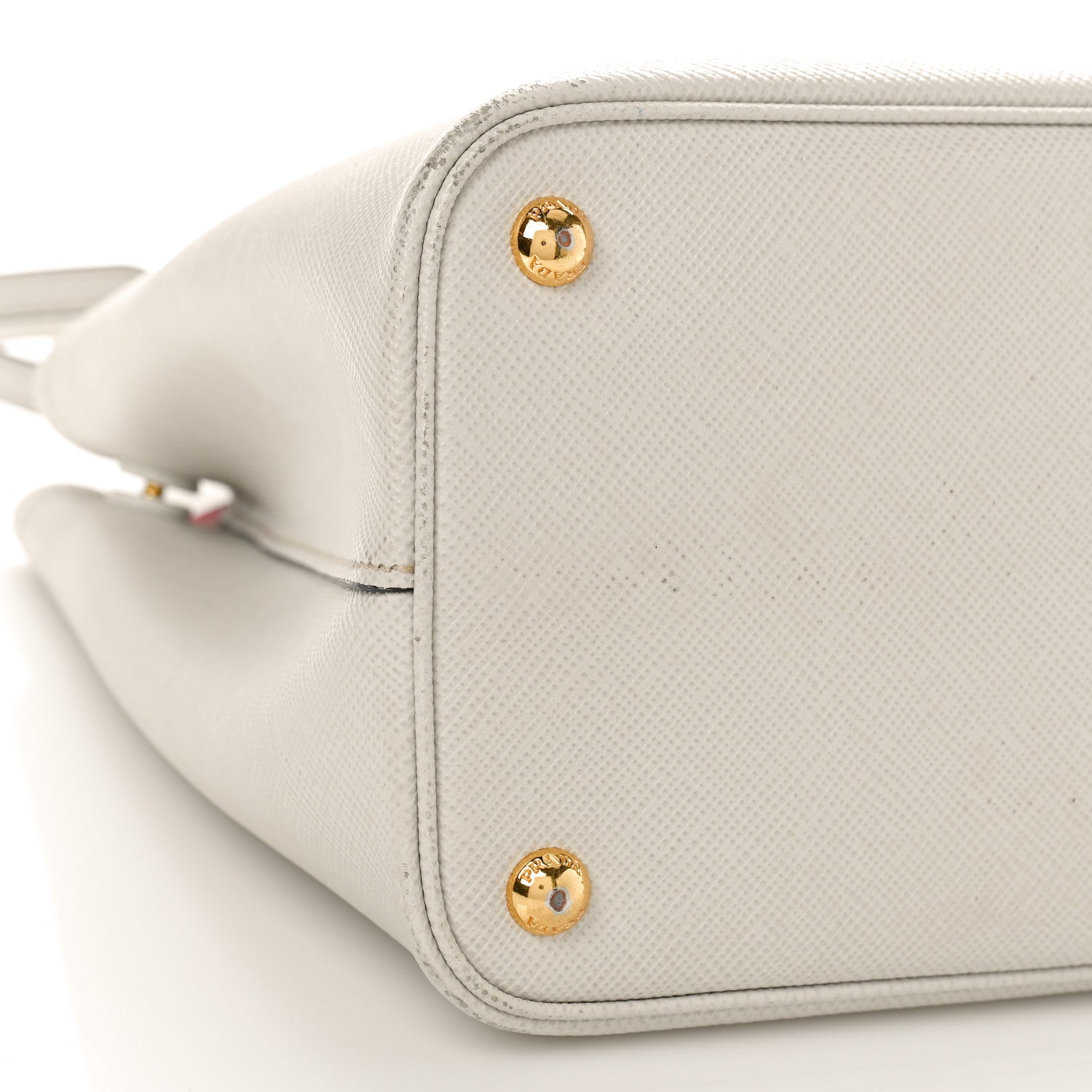 Prada Saffiano Cuir Medium Double Bag Talco Lacca 7 of 10