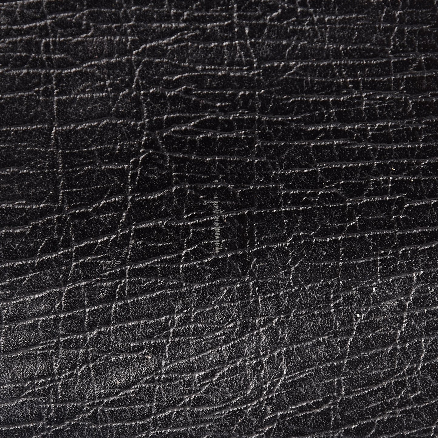 Textured Calfskin Bamboo Bar Clutch Black