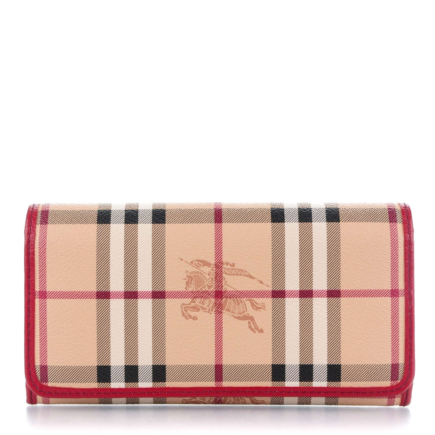 Burberry Haymarket Check Winsley Continental Wallet Red 1 of 8