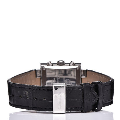 Christian Dior Stainless Steel Alligator Diamond 31mm Riva Chronograph Quartz Watch 4 of 8