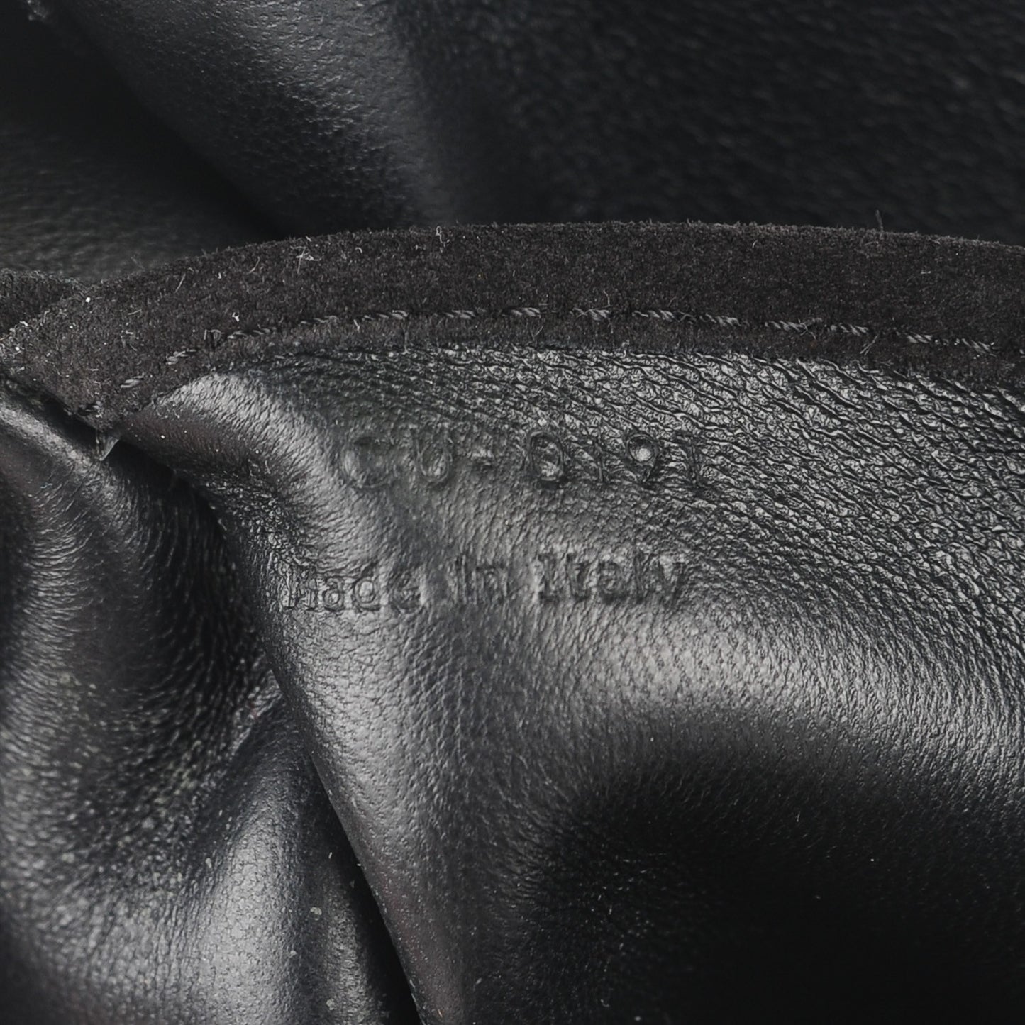 Suede Small Gourmette Shoulder Bag Black