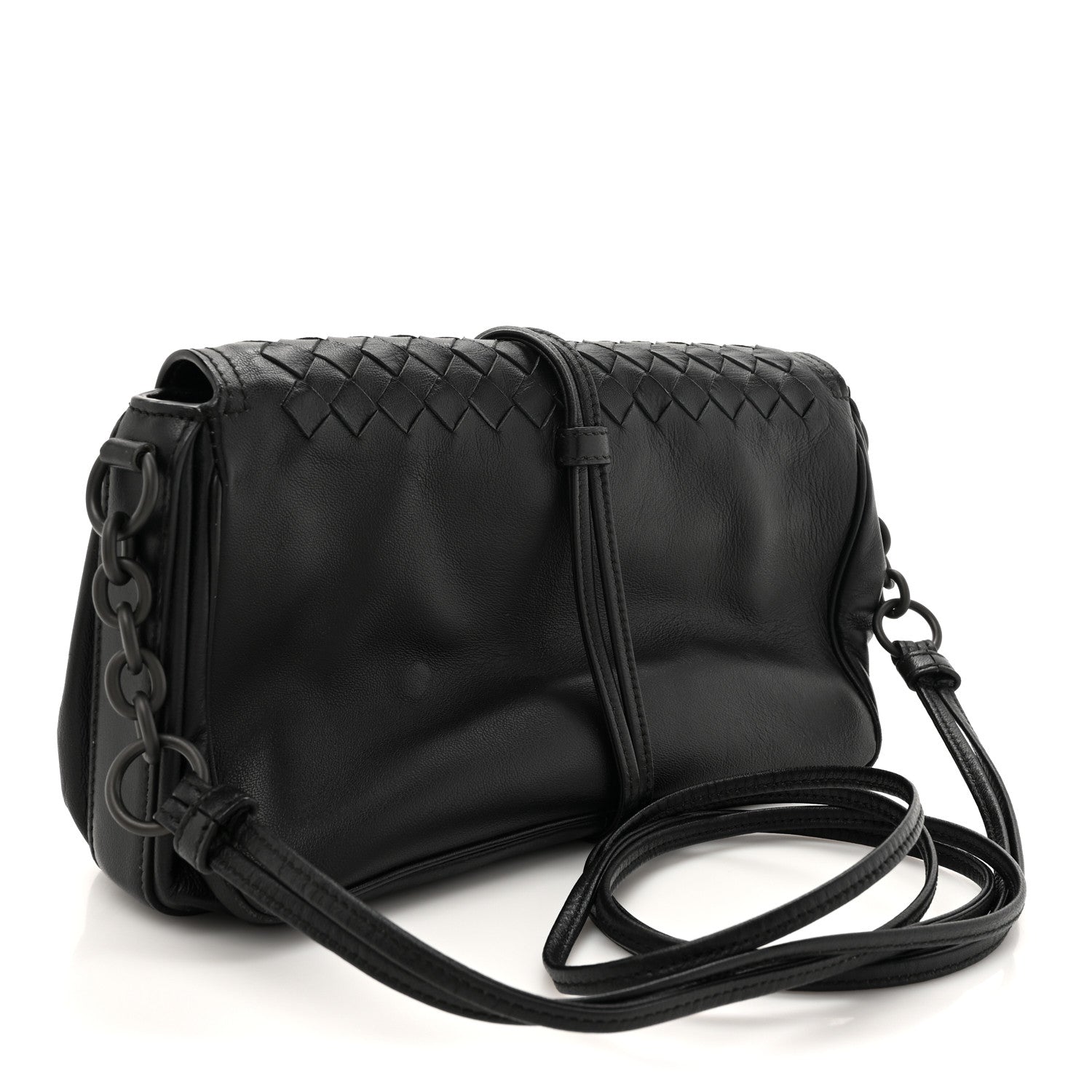 Bottega Veneta Nappa Intrecciato Small Double Pocket Flap Black 3 of 12