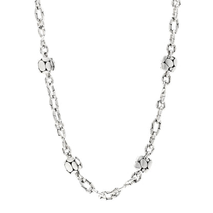 John Hardy Sterling Silver Kali Dot Bead Square Station Necklace 1 of 4