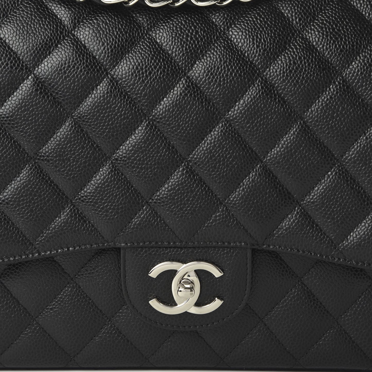 Caviar Quilted Maxi Double Flap Black